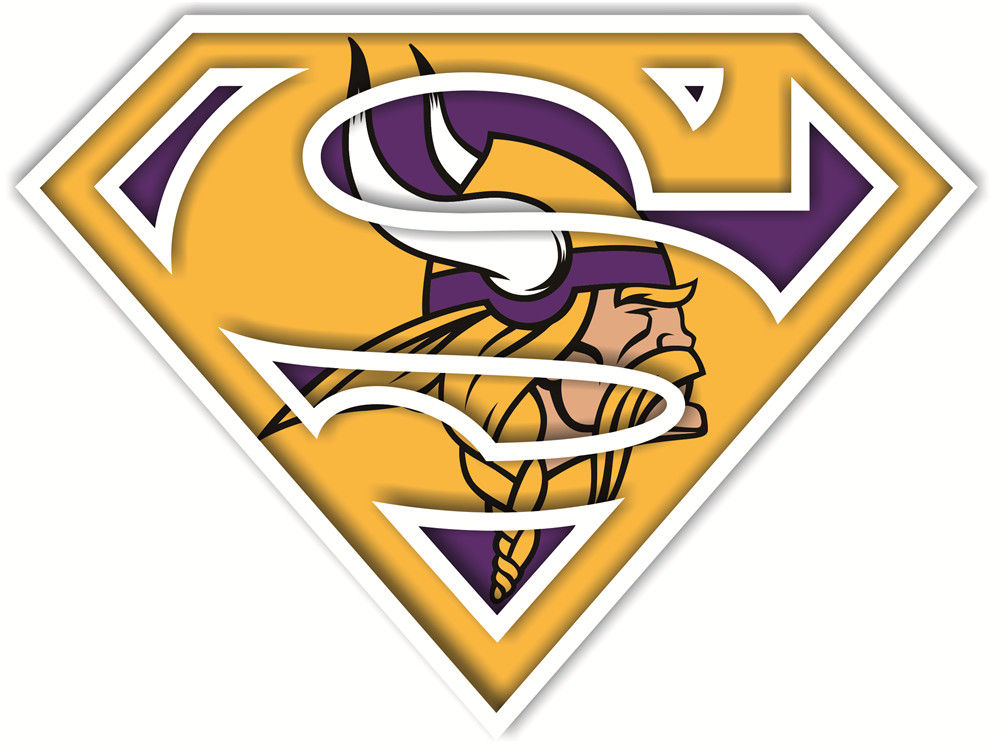 Minnesota Vikings superman logos fabric transfer